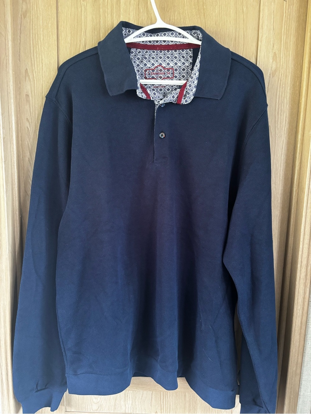 7 Downie St Navy Pullover Sweater Mens XL Quiet Luxury Preppy